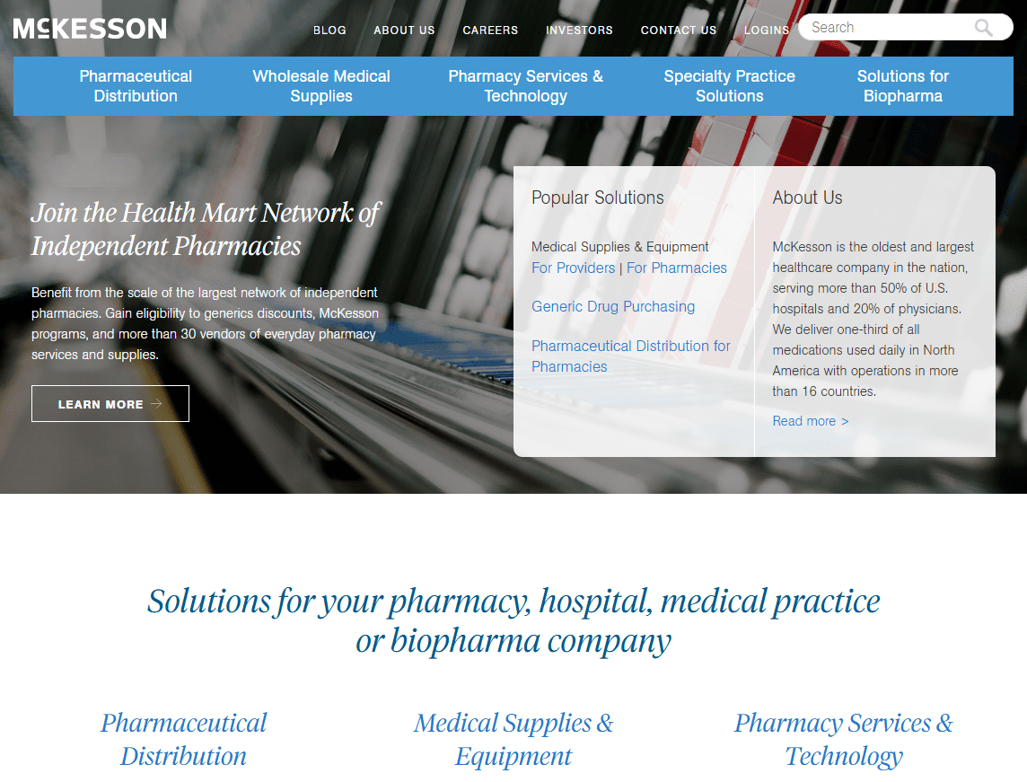 Www.mckesson.com Healthcare Websites