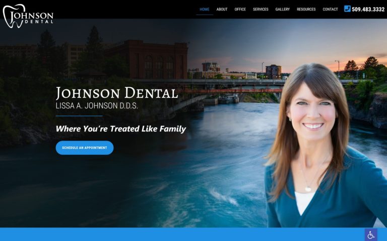 johnsondentalspokane.com screenshot1