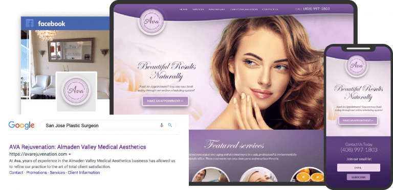 AVA Rejuvenation Website on Multiple Devices Custom Featured Image