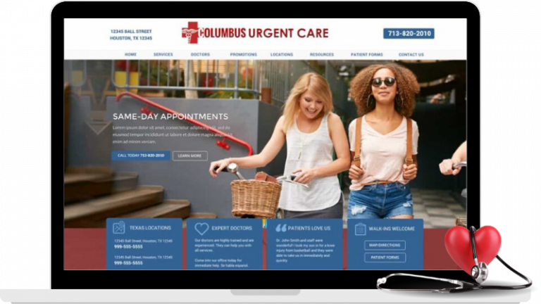 urgent care website design