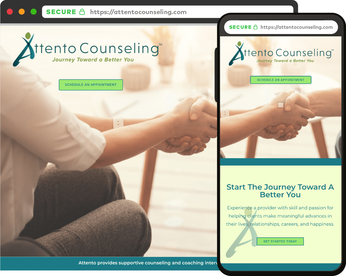 Attento Counseling Website Devices