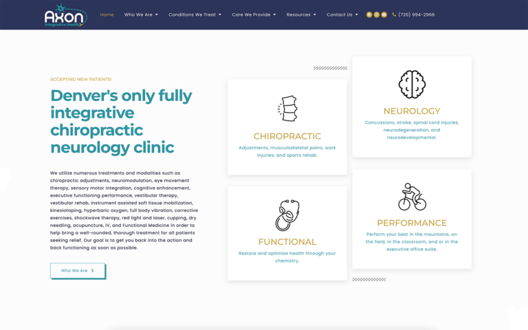 Blue Modern Integrative Medicine Website